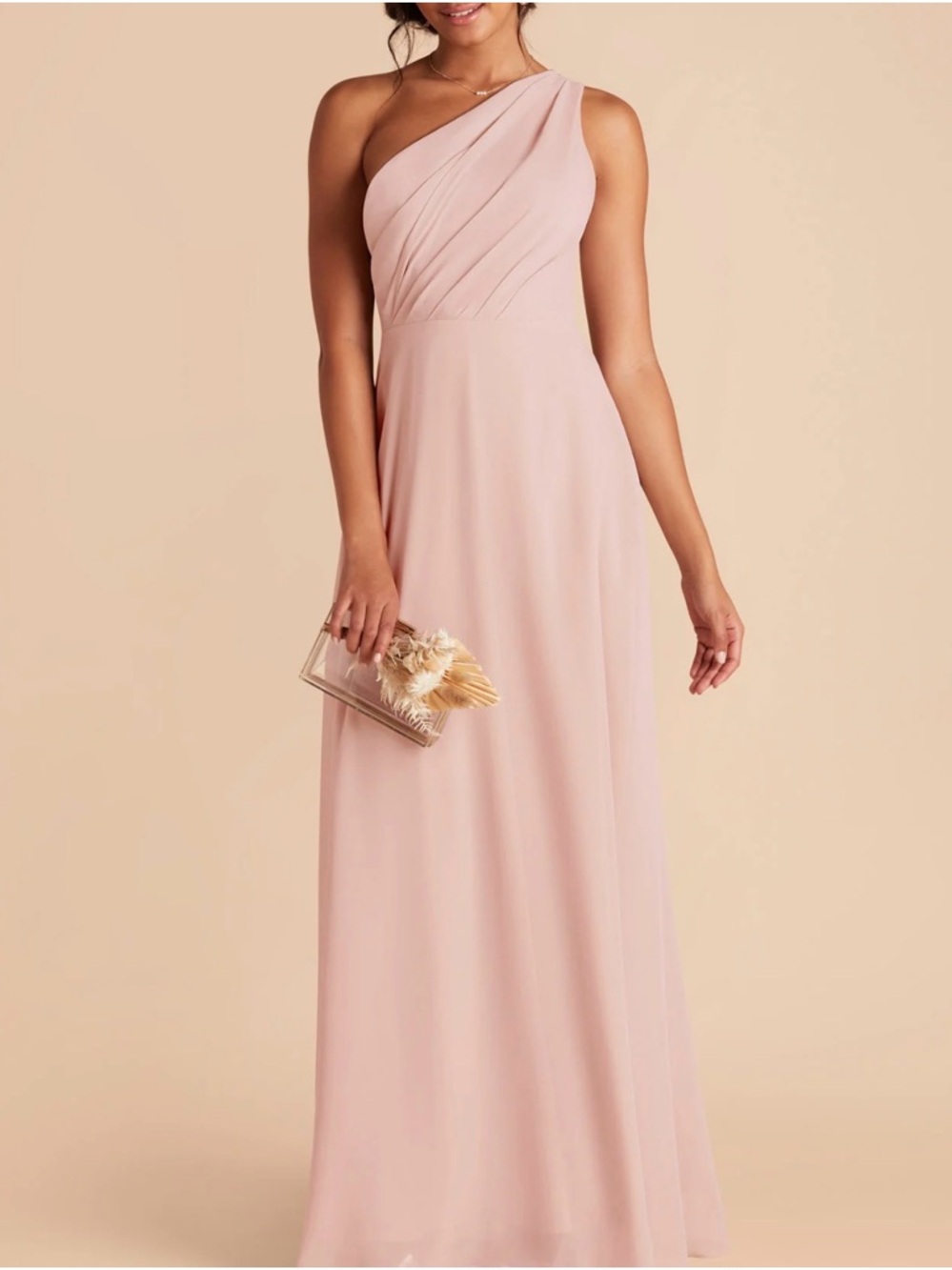 Birdy Grey One-Shoulder Blush Pink Gown